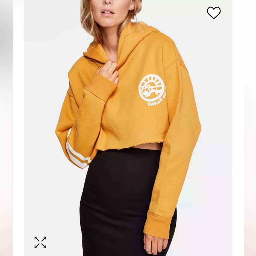 Free People Baldwin Cropoed Hoodie Size XS